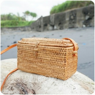 sling bags rectangle grass rattan sequare handwoven